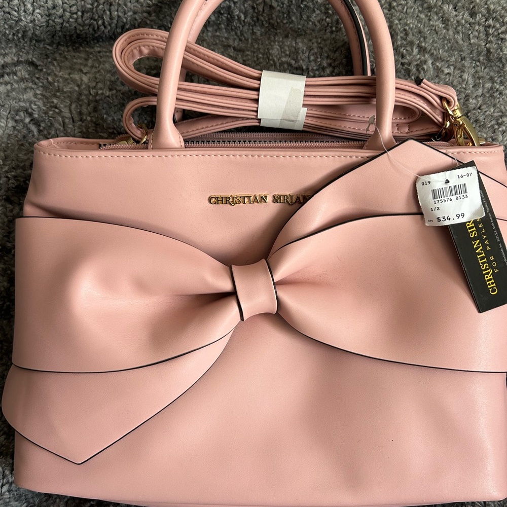 Christian Siriano pink bow bag